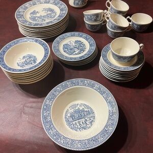 Blue and white dishes